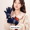 Touchscreen Women's Gloves Cute Knitted Writing Play Phone Warm Autumn/Winter Cartoon Student Versatile