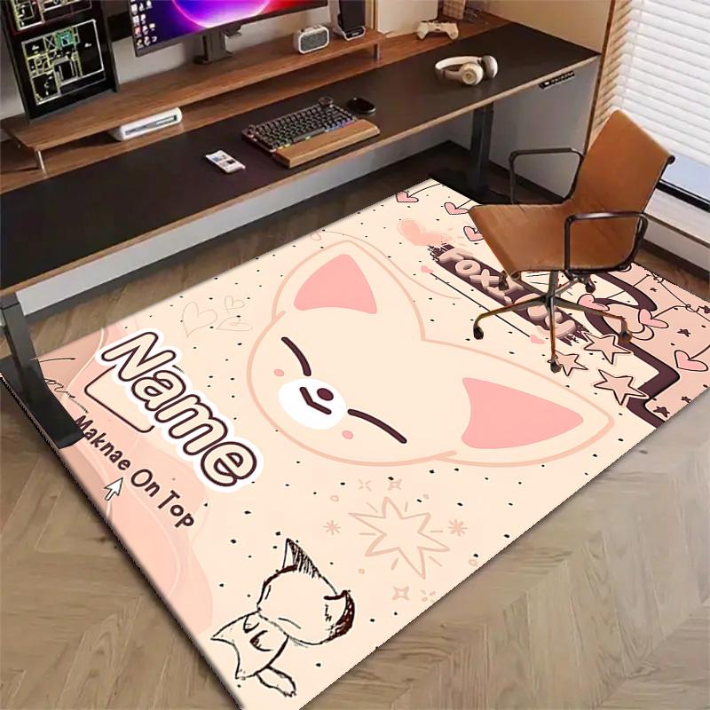 Custom Kpop Team Mat Personalized Name, Polyester Washable Indoor Entryway Rug, Gift for Christmas, Easter, Thanksgiving Day