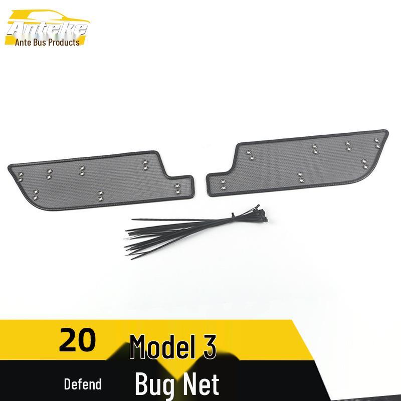 Fits 20 Models: Insect Screen Sequins & Diamond Mesh Radiator Decorative Panel - Car Exterior Accessories