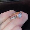1pcs Ring Ladies Simple Light Luxury Style Soldered Glass Diamonds Imitation Glossy Jewelry