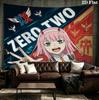 Franxx Wall Tapestry Aesthetic Wall Hanging Printed Fabric Blanket Decorative Tapestries For Bedroom Living Room Home Decor