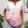 Tops para Mujer Camiseta de Manga Corta Camisas de Verano con Cuello en V Blusas de Trabajo Túnica de Negocios