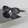 New Oval Sunglasses Women Men Vintage Fashion Female Male Mirror Clear Designer Eyewear Sexy Brand Black Sun Glasses