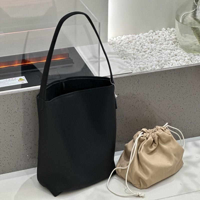 New Togo Cowhide Bucket Bag Large Capacity Simple All-matching Fashionable Commuting Niche Tote 31x32x12 чёрный