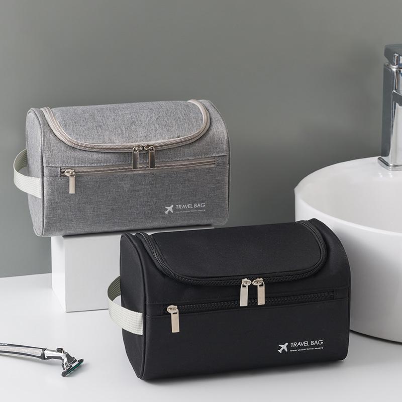 Handheld Travel Toiletries Bag Large Capacity Hanging Folding Cosmetic Bag Zipper Wash Pouch Man Women Beauty Case Organizer