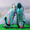 New Men Sport Soccer Shoes Training Boys Football Boots Outdoor Long Spikes Non Slip Cleats Breathable Match Comfortable