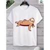 Relaxed Sloth Lying On Branch Graphic Print Cotton Short Sleeve Baseball Tee