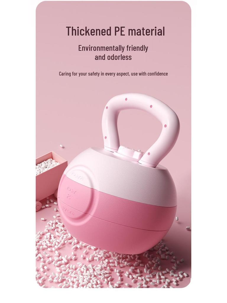 Regulowany kettlebell napełniany wodą do fitnessu dla kobiet i mężczyzn, 6 kg do 10 kg, idealny do odchudzania i kształtowania sylwetki.