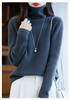 Women's Pure Wool High Neck Ribbed Sweater - Autumn/Winter Versatile Knitwear