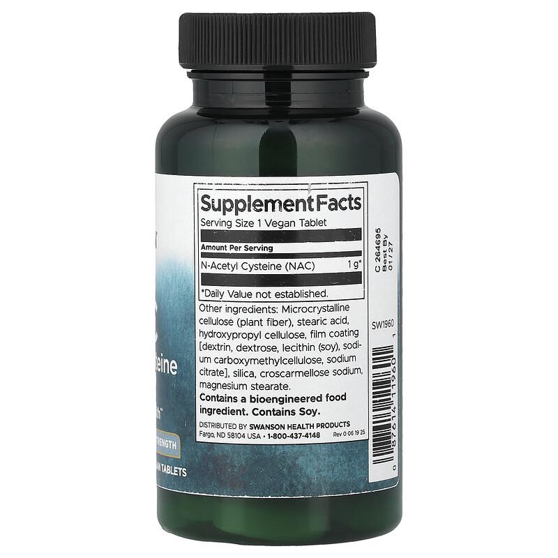 NAC, 60 Vegan Tablets (1 G Per Tablet)
