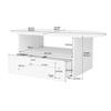 Coffee Table with Drawer Storage Compartments 2-Tiers Rounded Corner Smooth Surface Easy Assembly Cloud Shaped Coffee Table Home