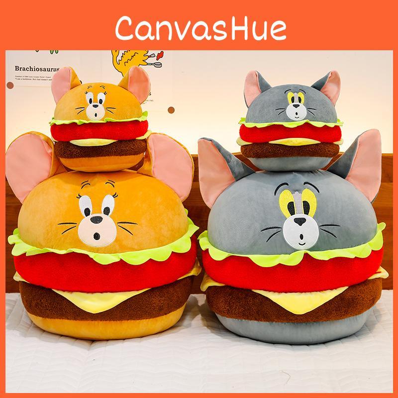 Tom Jerry And Giant Burger Plush Toy Creative Round Ball Kids Children Gift Doll