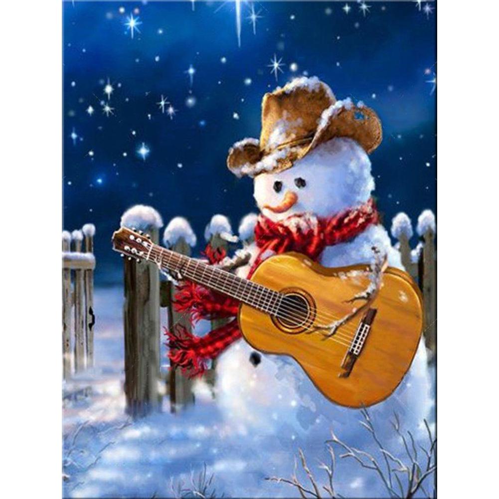 

Полный набор сверл для алмазной живописи, YEESAM ART Ice World, Рождественский снеговик, 5D DIY Diamond Art