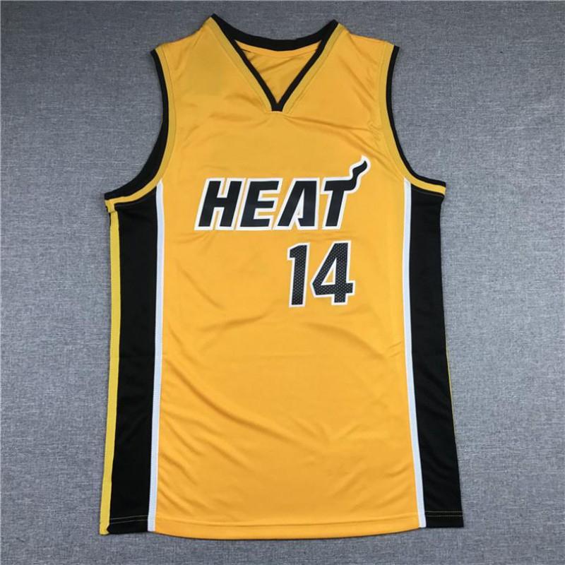 Mens Basketball Jersey Heat Team Yellow Edition Stitched Performance Sportswear Training Game Use