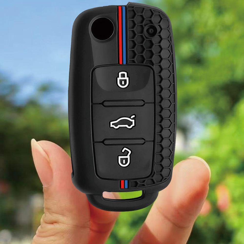Fashion Silicone Car Key Cover For VW Volkswagen Polo Tiguan Passat B5 B6 B7 Golf 4 5 6 MK6 Jetta Lavida Skoda Octavia A5 Seat