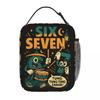 67 Six Seven 6-7 Funny Italian Brainrot Insulated Lunch Bag Food Container Portable Thermal Cooler Lunch Boxes For Travel