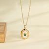 Emerald Necklace Women'S Personality Versatile Trend Ol Zircon Oval Pendant