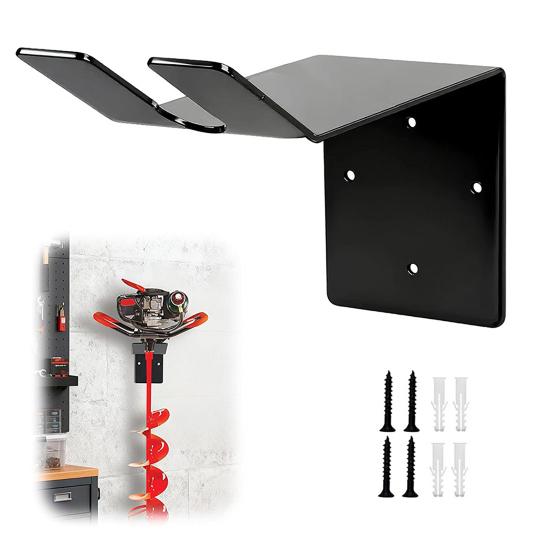 Ice Auger Wall Mount Heavy-Duty Ice Fishing Auger Holder Stainless Steel Auger Storage Bracket with Expansion Screws for Easy Assembly