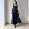 Amazon Cross-border Europe, America and Autumn New U-neck Suspender High-waisted Hepburn A-shaped Dress Dress