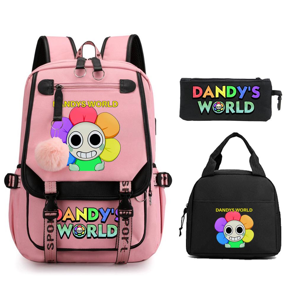 Dandy's World Print Fashion Backpack Set Cross-border Trend Campus Male and Female Versatile Student Bag