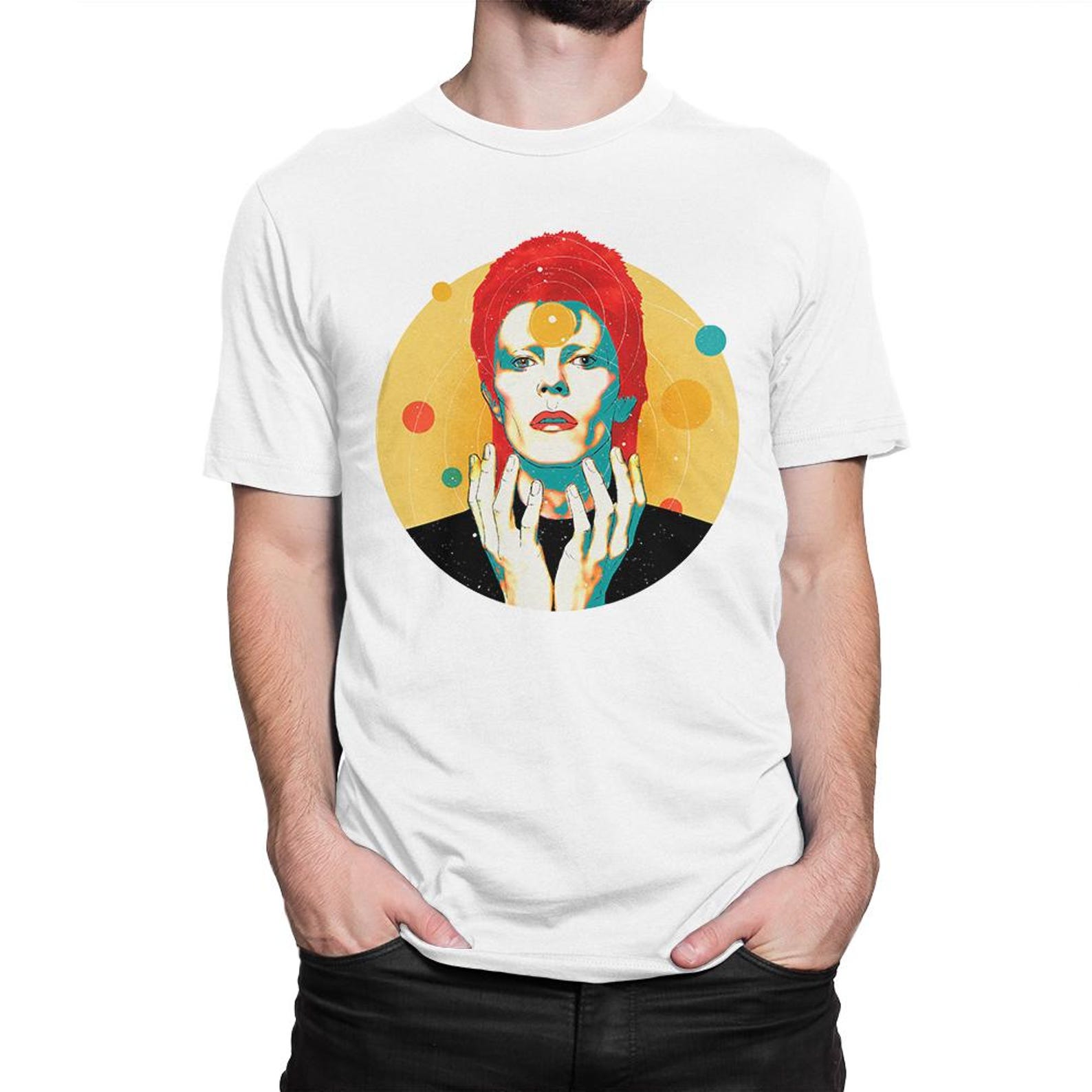 David Bowie Starman Art T-Shirt, Men s and Women s Sizes 4XL