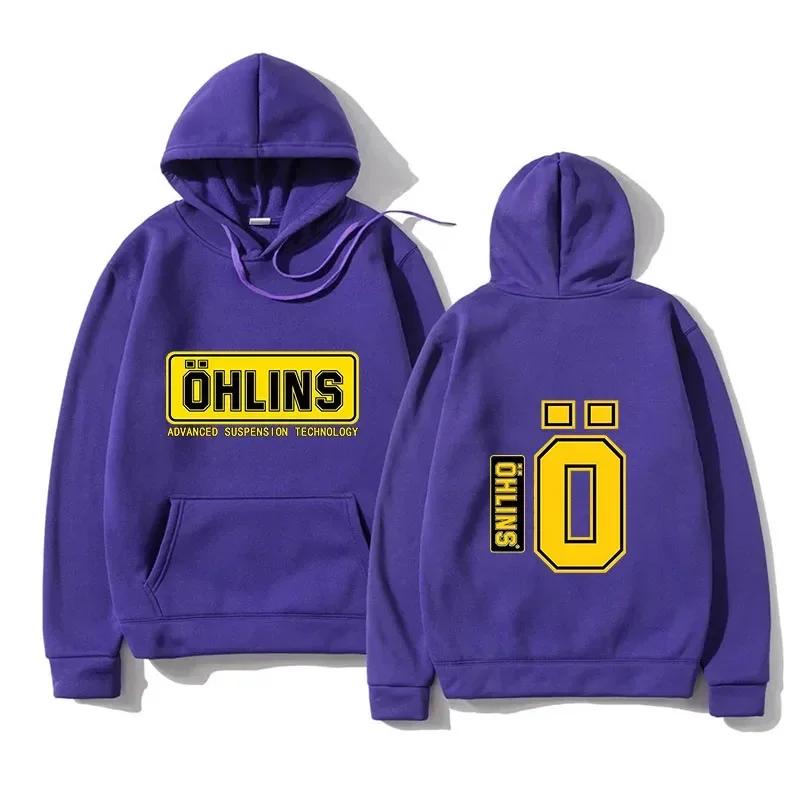 Autumn and Winter Warm Hoodies Motorcycle Sports Racing Ohlins Long Sleeve Warm Sweatshirts Men's and Women's Hoodies Gift