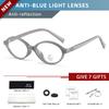 CLLOIO Classics Small Frames Anti Blue Ray Myopia Glasses Women Retro Oval Reading Glasses Anti-reflection Prescription Eyewear