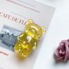Supporto a Airbag Trasparente per Cellulare a Forma di Orso, Colore Misto con Paillettes, Supporto a Cuscino d'Aria Tridimensionale di Nicchia per Desktop