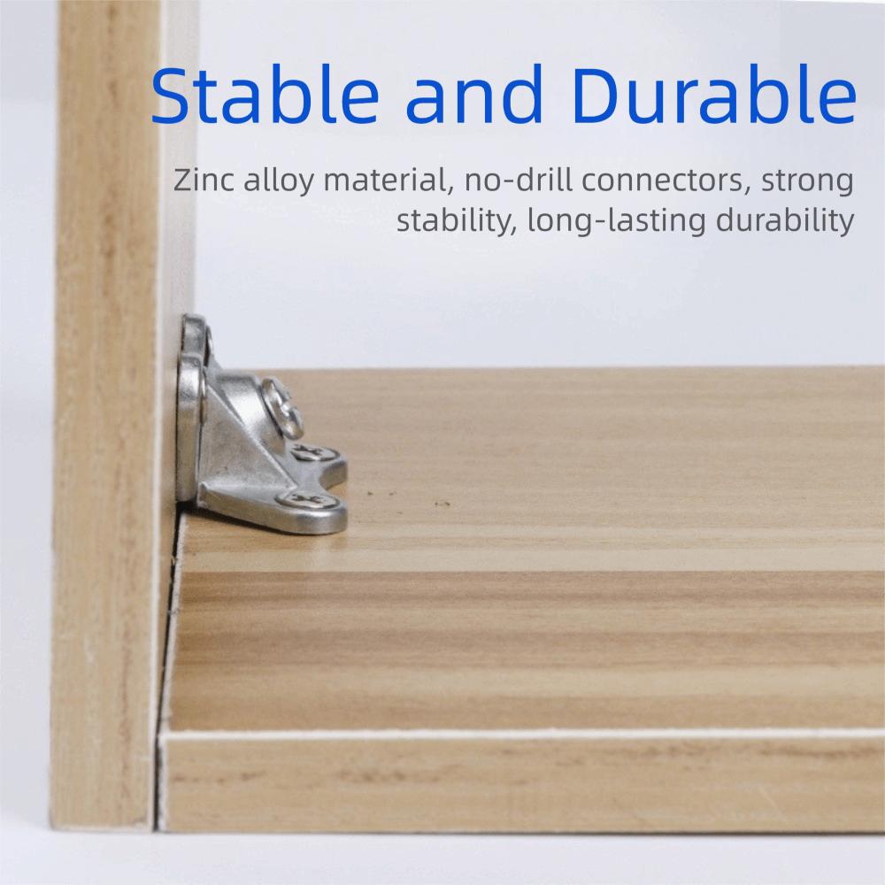 6 sets Nickel L Brackets 90-Degree Corner Bracket Butterfly Corner Code  Wood Furniture Cabinet