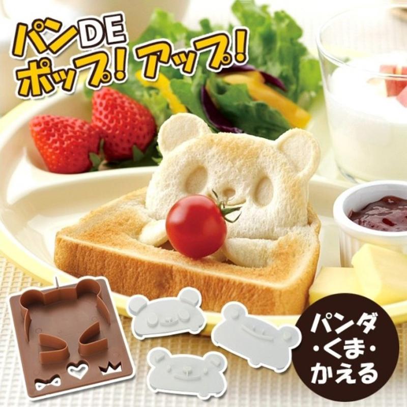 1Pc Cute Sandwich Bear Face Mold Shaper Bread Cutter With 3 Expression Safe Diy Food Mould Panda Shape Baking Tool For Kids