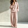 Women's Fall Winter Two-Piece Set Thick Warm Loose Fit Casual Loungewear