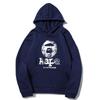 Europe Style A1APE Fleece-Lined Hooded Sweatshirt: Thank You Print