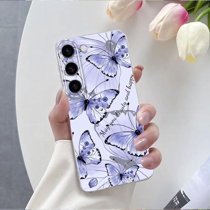 For Samsung S23 Plus S23 Ultra Case Luxury Phone Case For Samsung GalaxyS23 S23 FE Marble Clear Soft Silicone Protective Cover