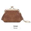 2023 Retro Clip Coin Purse: Small, Portable, Solid Color PU Key Bag for Versatile Storage