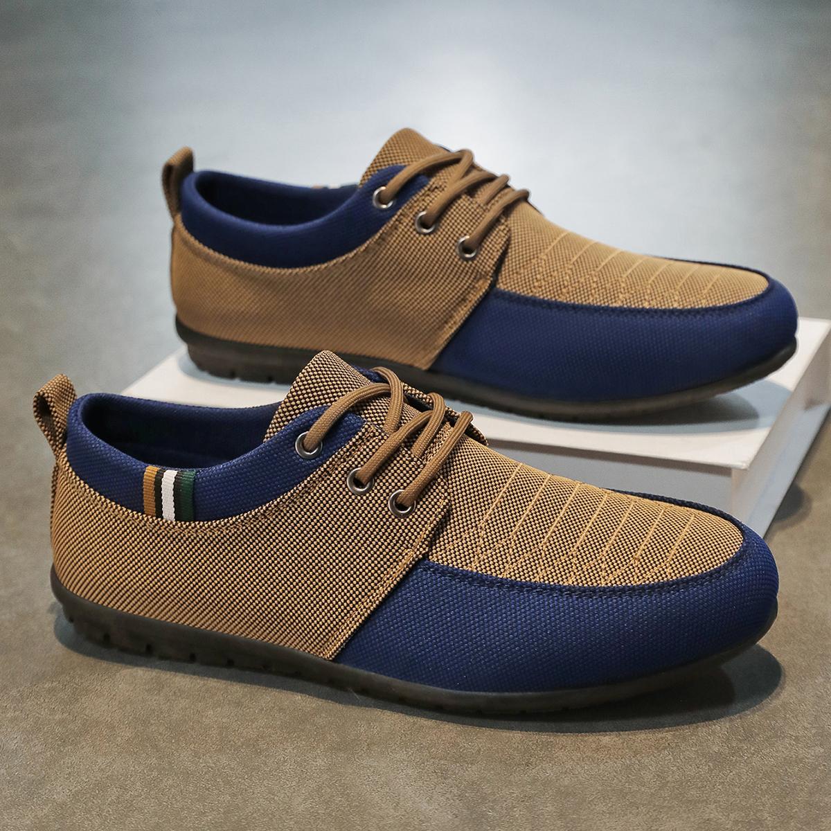 

Мужская парусиновая повседневная обувь, легкая, мужская, официальная, дышащая и удобная, очень подходит для спортзала или повседневной обуви на открытом воздухе 39 хаки