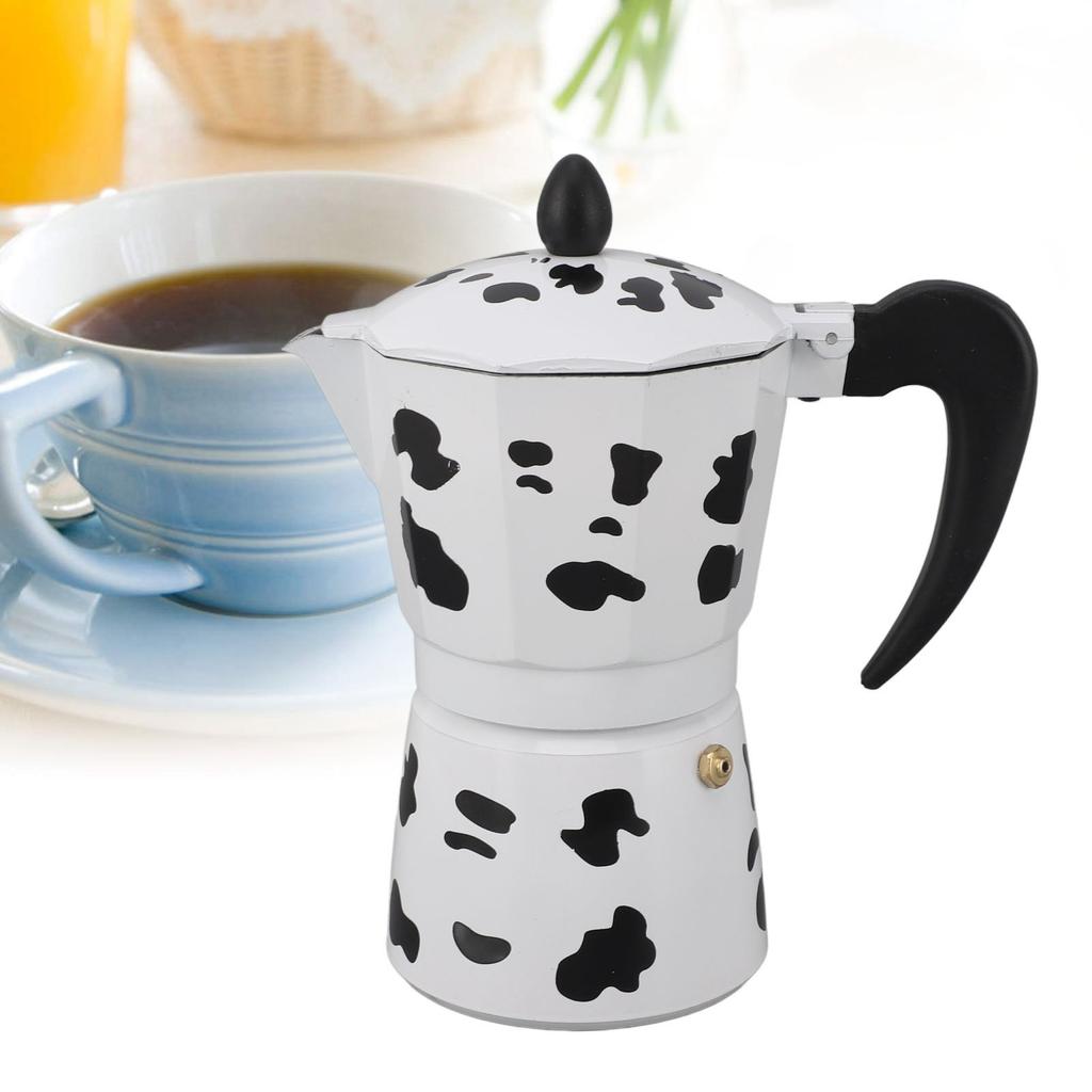 Milk Cow Color   Pot Aluminum Coffee Pot Coffee Maker for Home Cafe Outdoor Activities Camping Travel