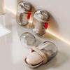 Portable Soap Tray Leakproof Household Bathroom Drain Tray Bathroom Transparent Soap Box with Lid for Camping Traveling