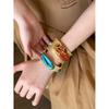 Matte silk scarf hollow opening bracelet retro niche temperament bracelet niche exaggerated high-end jewelry women