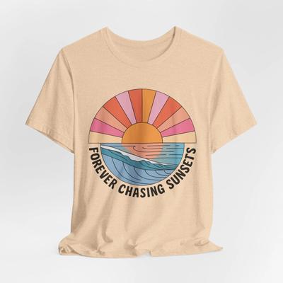 Sunset Chaser Tee - Forever Chasing Sunsets Unisex T-Shirt for Beachwear Style