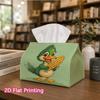 1pc, 2D Flat Printing, Tissue Box Cute Duck Pattern with Corn On It Printed Tissue Box, Suitable for Vacation Home Decoration, Kitchen, Living Room, C