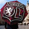 1PC Lyon Football Crest Printed Umbrella Folding umbrella, automatic umbrella 8-Frame for Travel, camping Fan gifts Christmas Gifts