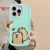 Soft Phone Cover Case for iPhone 14 15 Plus 16 Pro Max 17 Air 12 XR 8 13 11 Cartoon Capybara
