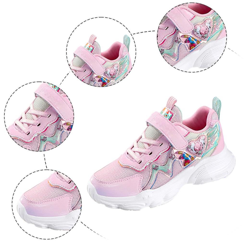 Mädchenschuhe Leichte Weiche Sohle Mesh Atmungsaktiv Kinder-Sneaker Jungen Cartoon Niedlich Schnürung Plateau Freizeit-Sportschuhe