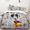 Mickey Cute Printed Cartoon Quilt Duvet Cover Set Bedding Twin 3-Piece 1 Children'S  Queen/King Bed Warm Gifts Queen/King