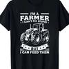 Men's Fun "I Am A Farmer, I Feed The World" Tractor Printed T-shirt Men's T-shirt New Retro Punk Casual Unisex T-shirt