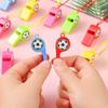 24pcs Mini Plastic Whistles with Ropes Kids Soccer Football Birthday Party Favors Goodies Bag Pinata Filler Toys Christmas Gifts