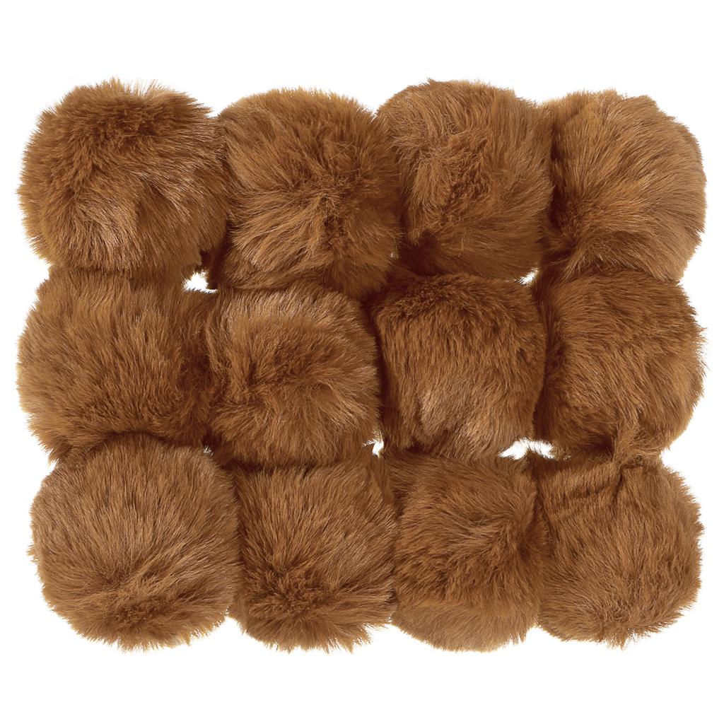 6/12pcs Faux Fur Pom Poms for Hats Fluffy Soft Fur Poms Balls for Keychain Knitting Hats DIY Scarves Gloves Bag Christmas