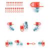 W/ 60x Covers 60x Grease Nipples Accessories Assortment Fitting Grease Hydraulic Kit Metal & ABS Set 178*100*23mm