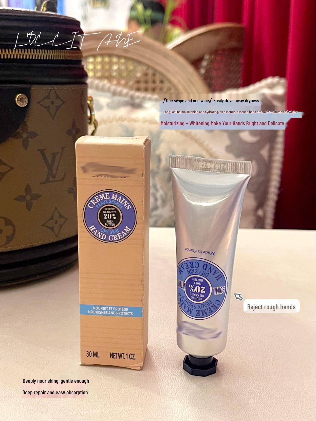 

Oushujia Набор кремов для рук с маслом ши и ароматом цветущей вишни - Увлажняющий, против морщин, питательный зимний уход, сувенир.