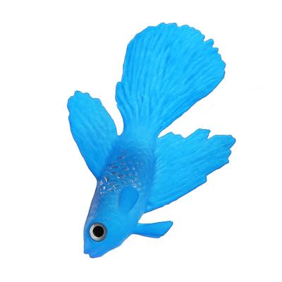 Blue Artificial Silicone Fish Red Betta Fish Aquarium Decoration Small Fish Brown Silicone Betta Fish Fish Bowl